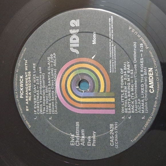 ELVIS Christmas Album Vintage Vinyl LP - Picture 5 of 5